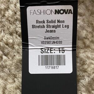 Fashion Nova Dark Denim Straight Leg Jeans